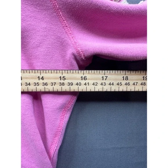Abercrombie‎ & Fitch Girls Pink Full Zip Hoodie Y2K Logo Sleeve Small Stain - Picture 6 of 11